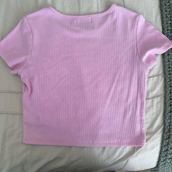 Pink Ribbed Baby Tee - Picture 4 of 5